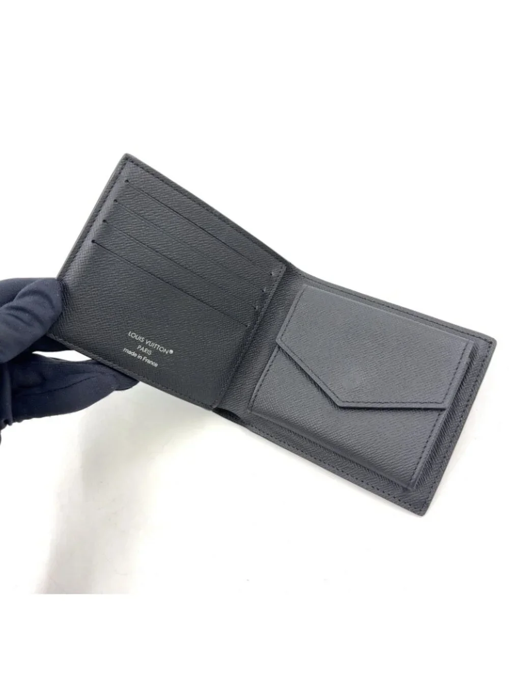 Louis Vuitton Portefeuille Marco NM Monogram Eclipse Leather Black Bifold
